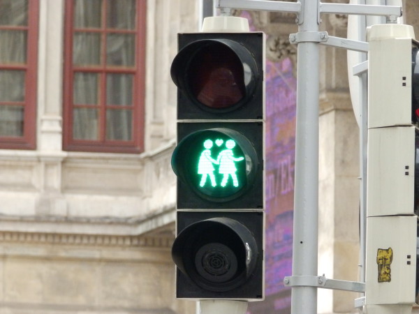 Original traffic lights in Vienna